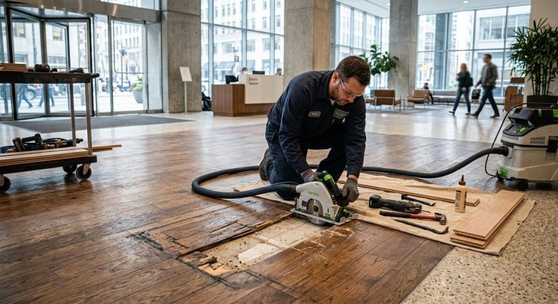 Our team working on Flooring Service projects in Jersey City, NJ